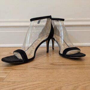 Sam Edelman Patti Ankle Strap Sandal Black Suede Size 9.5